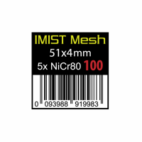 5x Meshstreifen - NiCr80/20 MTL - 100 -  4mm x 51mm