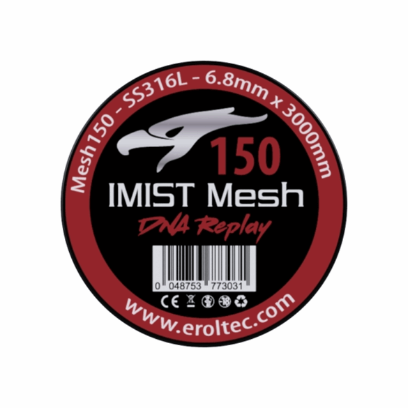 Imist - Mesh - SS316L Edelstahl 150 - 6.8mm x 3m Rolle DNA Replay Ready