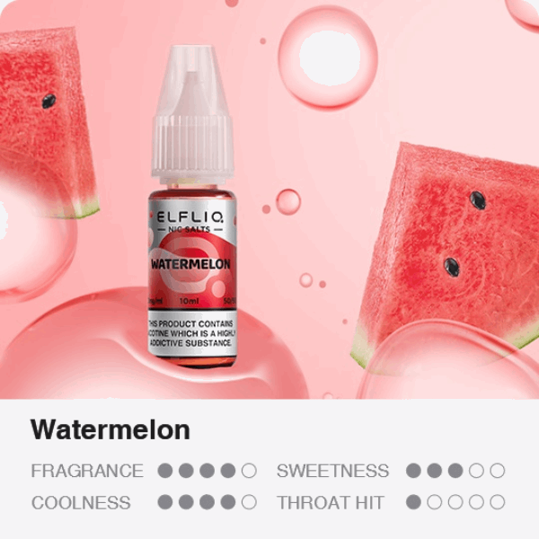 ELFBAR ELFLIQ Watermelon 10ml Nicsalt Liquid von Elfbar 20mg/ml Nicsalt