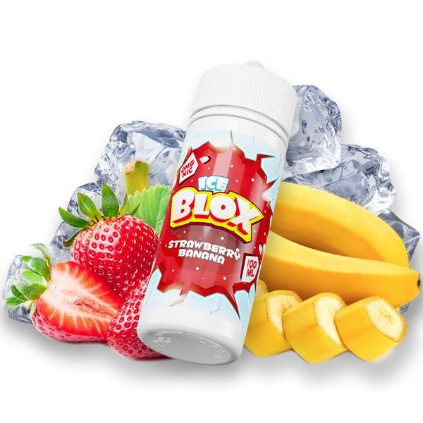 Ice Blox Strawberry Banana Frucht Liquid 100ml Shortfill