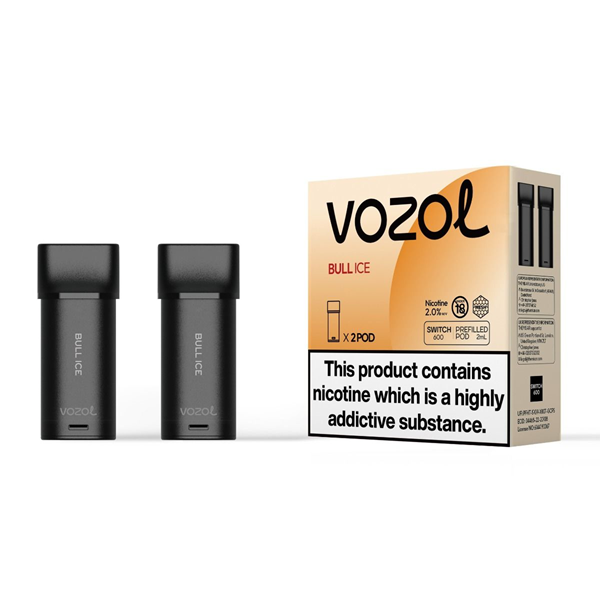 VOZOL Switch 600 Bull ICE 2 Stk Prefilled Ersatzpods 20mg/ml Nicsalt