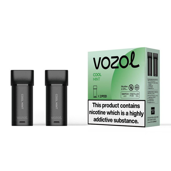 VOZOL Switch 600 Cool Mint 2 Stk Prefilled Ersatzpods 20mg/ml Nicsalt