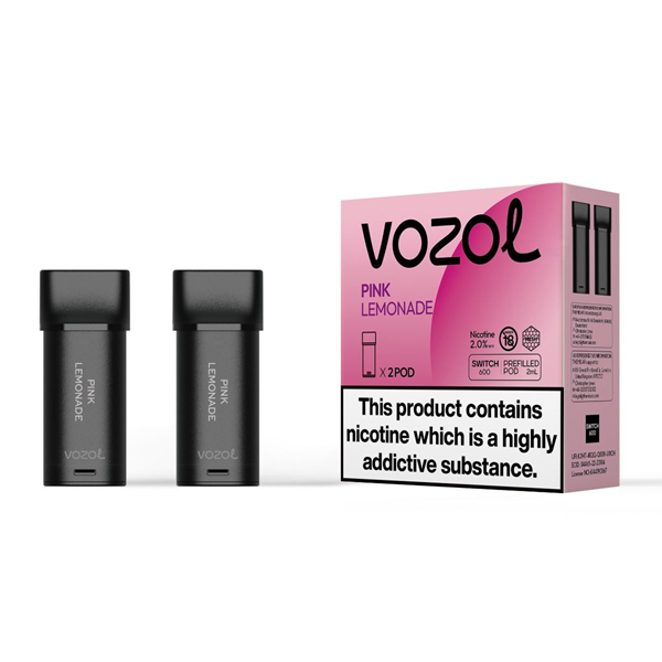 VOZOL Switch 600 Pink Lemonade 2 Stk Prefilled Ersatzpods 20mg/ml Nicsalt