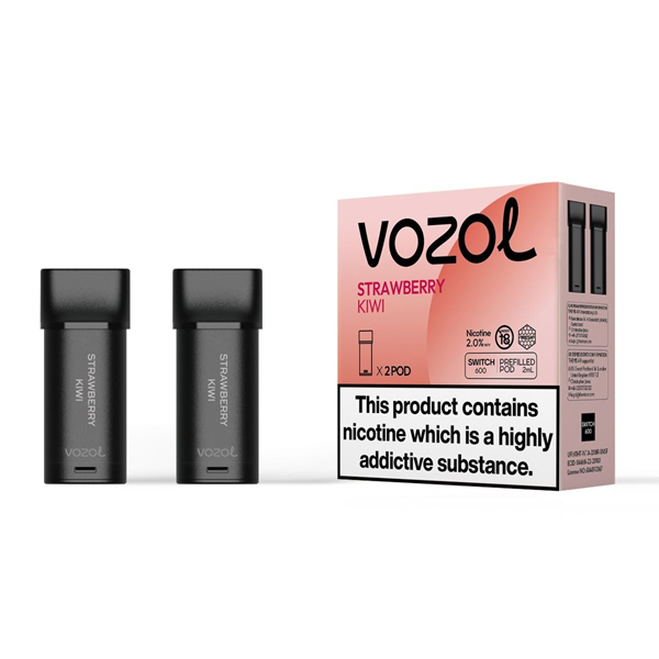 VOZOL Switch 600 Strawberry Kiwi 2 Stk Prefilled Ersatzpods 20mg/ml Nicsalt