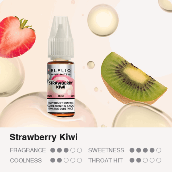 ELFBAR ELFLIQ Strawberry Kiwi 10ml Fruchtliquid von Elf Bar 10mg/ml Nicsalt