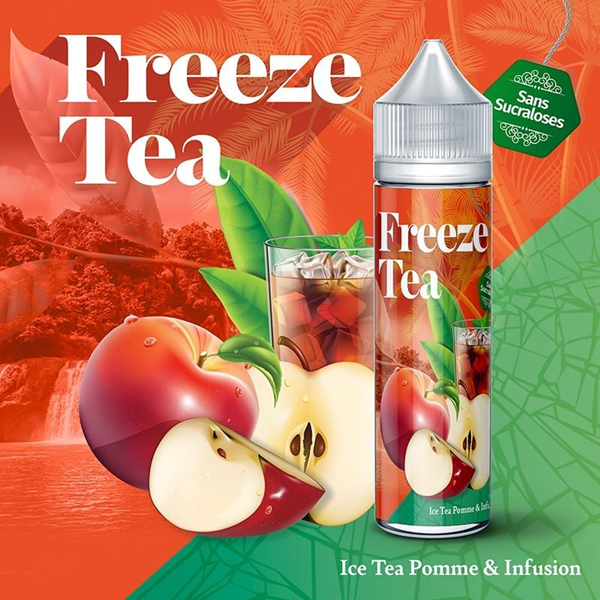 FreezeTea IceTea Apfel Kräutereistee (Apple Infusion) 50ml Shortfill Liquid by Made in Vape