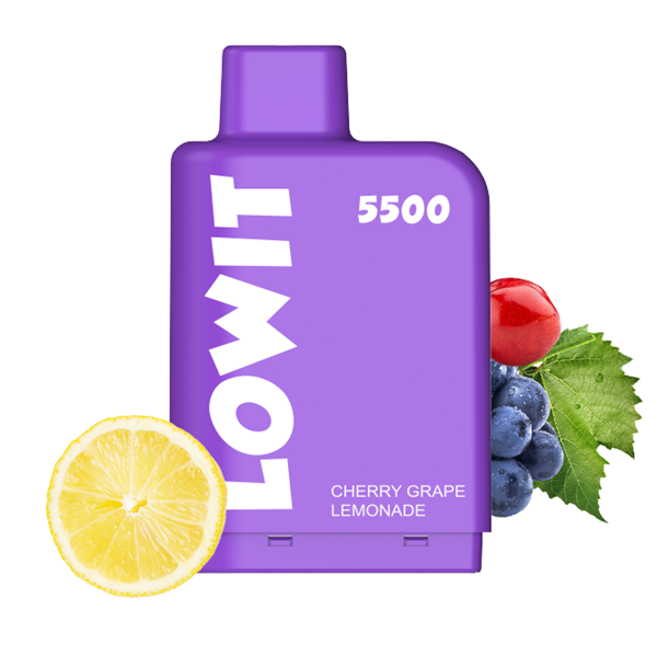 ELFBAR LOWIT Cherry Grape Lemonade Prefilled Pod 5500 20mg/ml Nic Salt