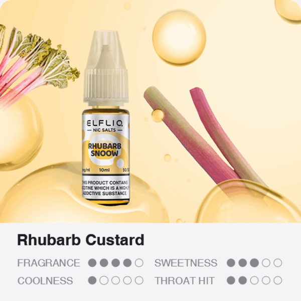 ELFBAR ELFLIQ Rhubarb Custard 10ml Fruchtliquid mit 10mg/ml Nic Salt von Elf Bar