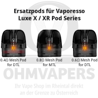 Vaporesso Luxe X Ersatzpods für Luxe X und XR Serie